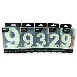abcMIX Mix & Match LED Sign Lot of 5 Replacement Numbers Arial Font Magnetic NEW
